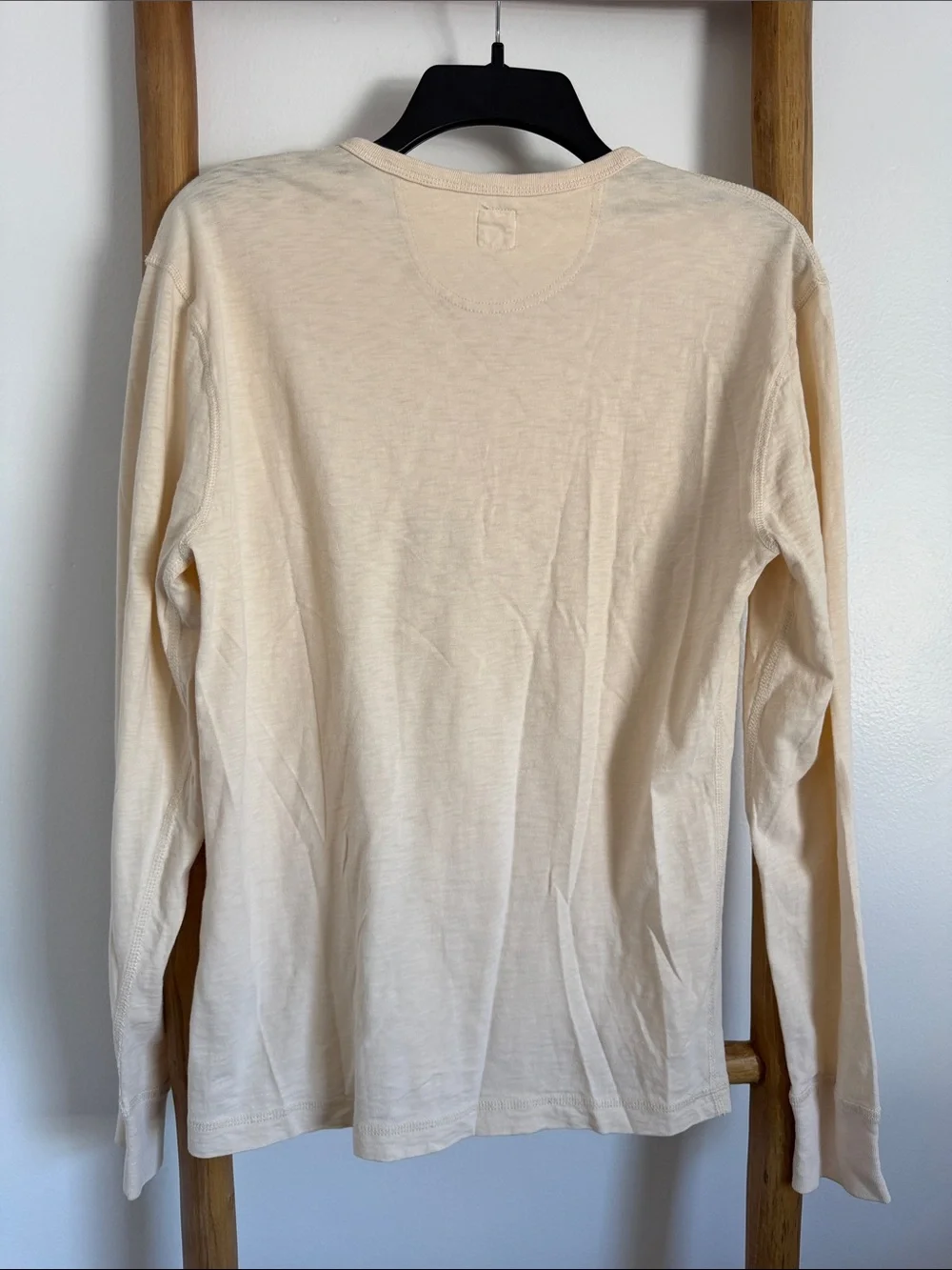 J. Crew Men's Long-Sleeve Henley in Cream